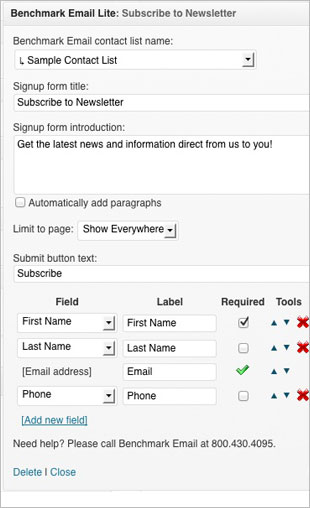 Benchmark Email Lite